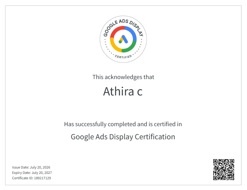 certificate ads
